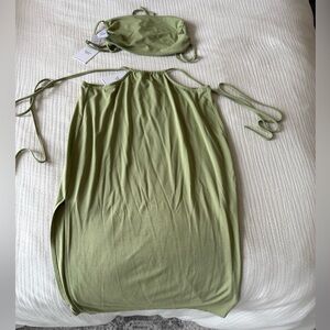 WeWoreWhat Green Top and skirt